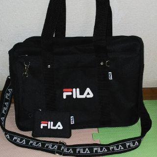 フィラ(FILA)の【FILA × WEGO】FILA別注スクールバッグ（ブラック）(ショルダーバッグ)