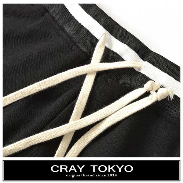 CRAY TOKYO ブラック ドローストリング ヘビーテリースウェットショーツ メンズのパンツ(ショートパンツ)の商品写真