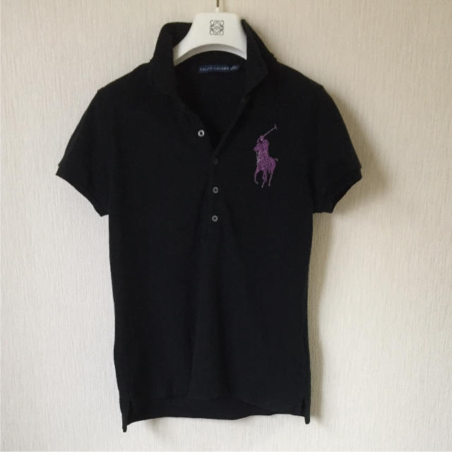 Ralph Lauren(ラルフローレン)のラルフローレン ポロシャツ スワロ仕様 ブラック ビッグポニー レディースのトップス(ポロシャツ)の商品写真