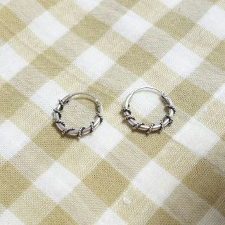 フープピアス☆シルバー９２５☆リングピアス(ピアス)