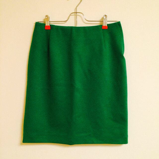 ルクールブラン(le.coeur blanc)のルクールブラン♡緑のスカート♡(ひざ丈スカート)