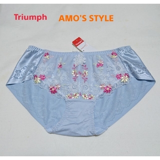 トリンプ(Triumph)のTriumph AMO'S STYLE 可愛い花柄刺繍ショーツ L ブルー(ショーツ)