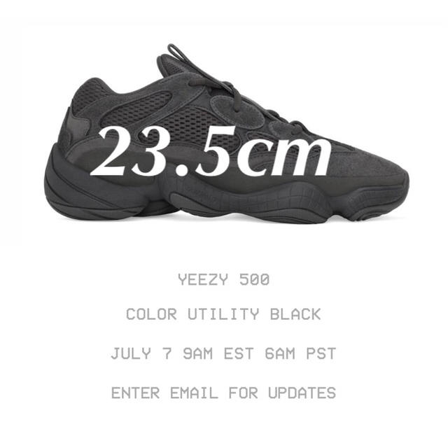 YEEZY 500 UTILITY BLACK ［23.5cm］靴/シューズ