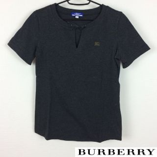 バーバリーブルーレーベル(BURBERRY BLUE LABEL)の美品 BURBERRY BLUE LABEL 半袖カットソー チャコールグレー(カットソー(半袖/袖なし))