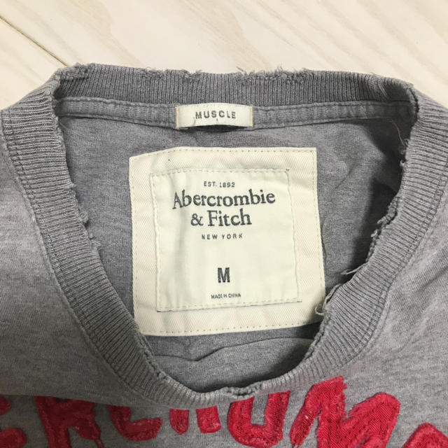 Abercrombie&Fitch(アバクロンビーアンドフィッチ)のアバクロ グレー Tシャツ メンズのトップス(Tシャツ/カットソー(半袖/袖なし))の商品写真