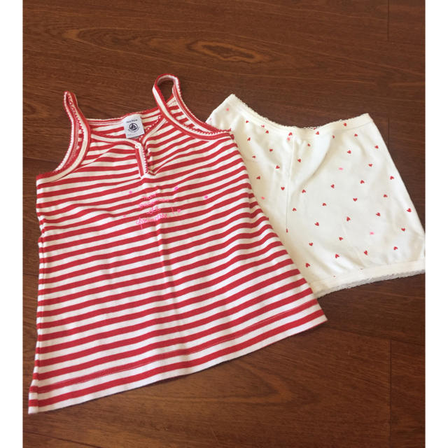 PETIT BATEAU(プチバトー)の値下げ！PETITBATEAU プチバトー パジャマ 100 105 美品 キッズ/ベビー/マタニティのキッズ服女の子用(90cm~)(パジャマ)の商品写真