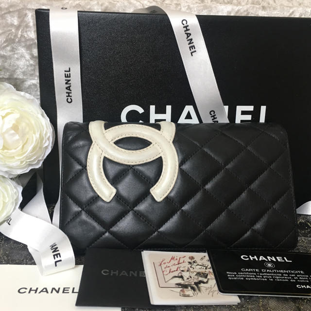 美品!CHANEL シャネル カンボンライン 長財布 | www