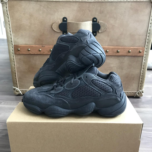 【24cm】adidas yeezy 500 black ☆送料無料☆