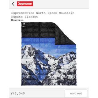 シュプリーム(Supreme)のSupreme®️/TheNorthFace®️NupsteBlanket (寝袋/寝具)