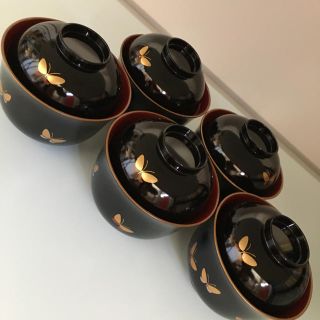 ハナエモリ(HANAE MORI)のモリハナエ   お椀   蓋つき椀  シッキシック ５つ(食器)