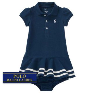 ラルフローレン(Ralph Lauren)の☆新品☆ 90 ラルフローレン ポロドレス＆ブルマー ネイビー 2527(ワンピース)