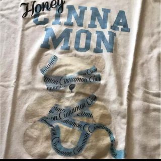 ハニーシナモン(Honey Cinnamon)の即購入OK HONEY CINNAMON くま目隠し リボン BIG Tシャツ(Tシャツ(半袖/袖なし))