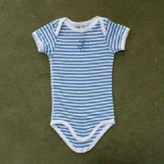 プチバトー(PETIT BATEAU)の☆お値下げ￥400→￥300☆プチバトー　ロンパース　6m/67㎝(ロンパース)