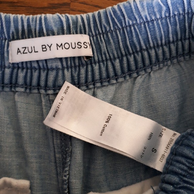 AZUL by moussy - 美品♡AZUL BY MOUSSY♡ﾃﾞﾆﾑ風ｺｯﾄﾝﾜｲﾄﾞﾊﾟﾝﾂ♡Sの通販 by NON.co｜アズール バイマウジーならラクマ