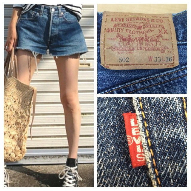 Levi's - ビッグE Levi's502 デニムショートパンツ カットオフ Levi's - ビッグE Levi's502 デニムショートパンツ カットオフ