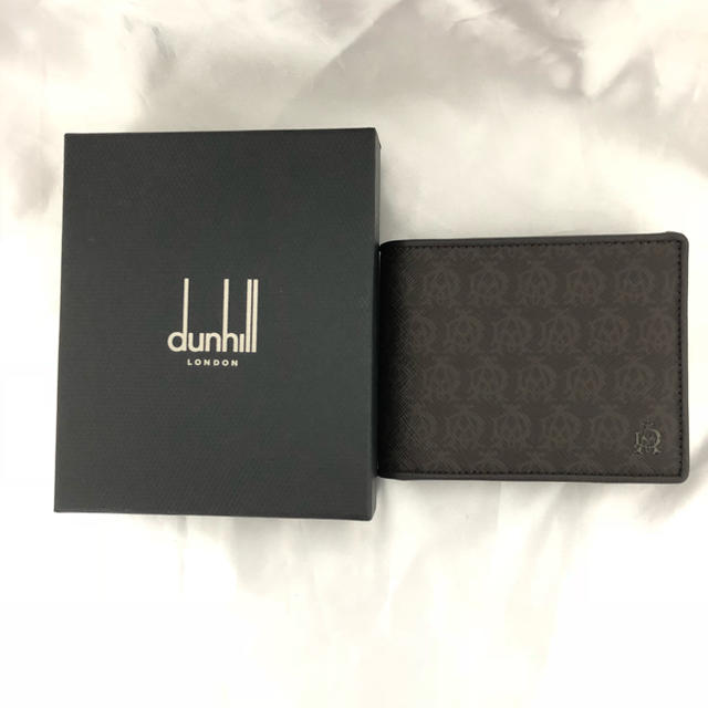 Dunhill(ダンヒル)の【新品】本物ダンヒル 二つ折り財布 ダークブラウン メンズのファッション小物(折り財布)の商品写真