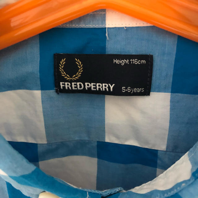 FRED PERRY(フレッドペリー)のFRED PERRY  ギンガムチェック半袖シャツ キッズ/ベビー/マタニティのキッズ服男の子用(90cm~)(ブラウス)の商品写真