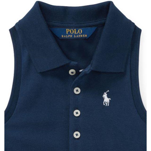 Ralph Lauren(ラルフローレン)の☆新品☆100 ラルフローレン メッシュポロドレス ネイビー 8430  キッズ/ベビー/マタニティのキッズ服女の子用(90cm~)(ドレス/フォーマル)の商品写真