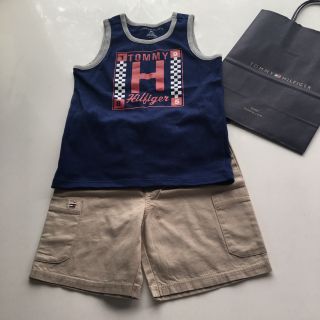 トミーヒルフィガー(TOMMY HILFIGER)の新品✨キッズ 24M トミーヒルフィガー セットアップ タンクトップ &パンツ(Tシャツ/カットソー)