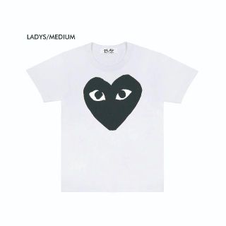 コムデギャルソン(COMME des GARCONS)のプレイコムデギャルソン　レディース Tシャツ　WHT/M 新品　送料込(Tシャツ(半袖/袖なし))