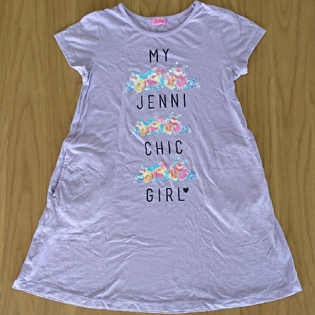 JENNI(ジェニィ)のJENNI☆Tシャツワンピース (160) キッズ/ベビー/マタニティのキッズ服女の子用(90cm~)(Tシャツ/カットソー)の商品写真
