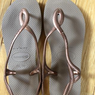 ハワイアナス(havaianas)のハワイアナスビーチサンダルブラウン6wレディース(ビーチサンダル)