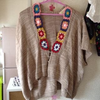 ダブルクローゼット(w closet)のお花 刺繍 カーデ(カーディガン)