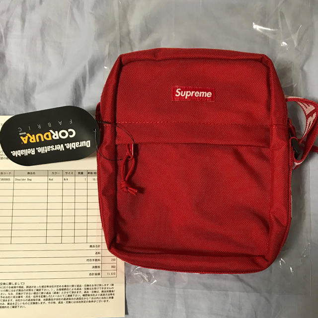 SUPREME Shoulder Bag Red 新品 ショルダーバッグ