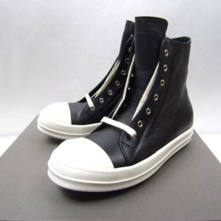 定価16万 新古 RICK OWENS ハイトップ スニーカー ブラック 41(スニーカー)