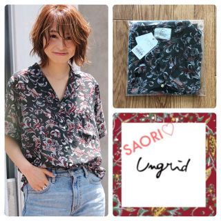 アングリッド(Ungrid)のungrid【新品タグ付】フラワーハーフスリーブシャツ★TODAYFUL(シャツ/ブラウス(半袖/袖なし))