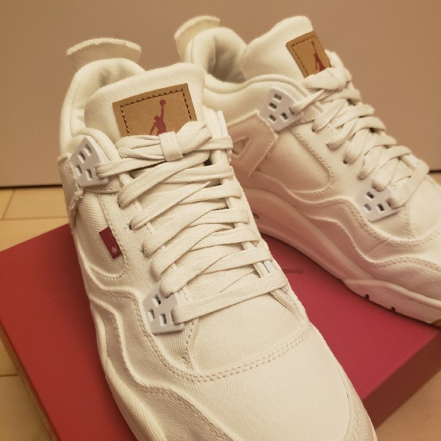 値下げ中 jordan4 × LEVI'S ブランクタグ WHITE