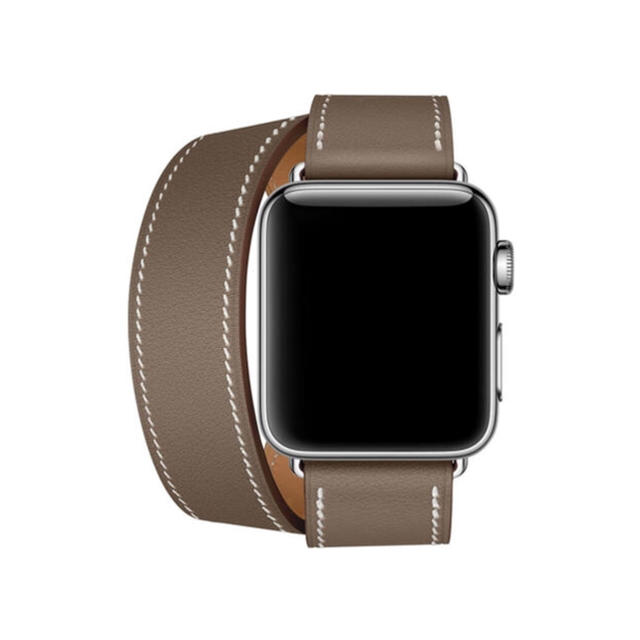 Apple Watch(アップルウォッチ)の【新品同様】 アップルウォッチ エルメス38mm ドゥブルトゥール エトゥープ  レディースのファッション小物(腕時計)の商品写真