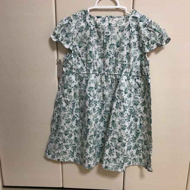 綿ワンピース 未使用 キッズ/ベビー/マタニティのキッズ服女の子用(90cm~)(ワンピース)の商品写真