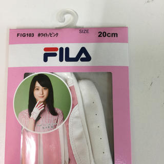 フィラ(FILA)のフィラ ゴルフグローブ  20センチ ホワイトピンク  手袋(その他)