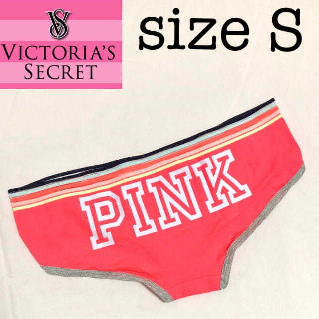 Victoria's Secret(ヴィクトリアズシークレット)のシアーストライプウエストヒップスター♦︎ネオンコーラル レディースの下着/アンダーウェア(ショーツ)の商品写真