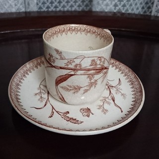 ロイヤルウースター(Royal Worcester)のびおちゃん様専用　アンティーク デミタスカップ&ソーサー 1878年頃(食器)