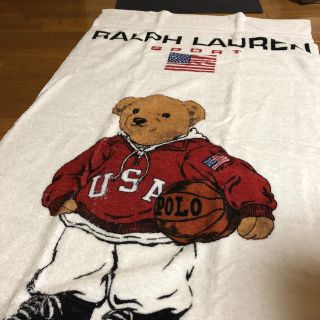 ラルフローレン(Ralph Lauren)のラルフローレン バスタオル赤ビックサイズ(タオル/バス用品)