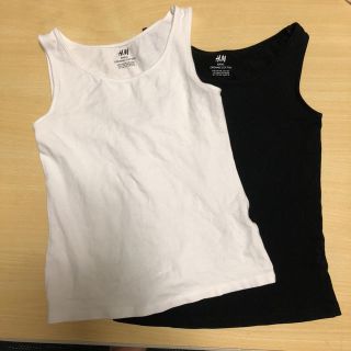 エイチアンドエム(H&M)のH&M 130 タンクトップ 2枚セット(Tシャツ/カットソー)