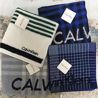 カルバンクライン(Calvin Klein)の新品☆カルバンクライン ハンカチ 4枚セット(ハンカチ/ポケットチーフ)