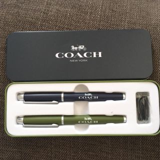 コーチ(COACH)のCOACHボールペン&万年筆セット未使用新品コーチノベルティ(ノベルティグッズ)