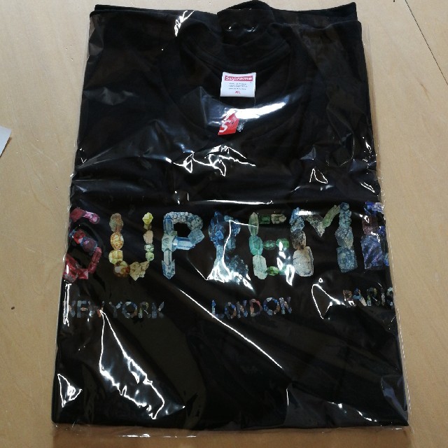 BlackサイズXL 2018SS supreme Rocks tee