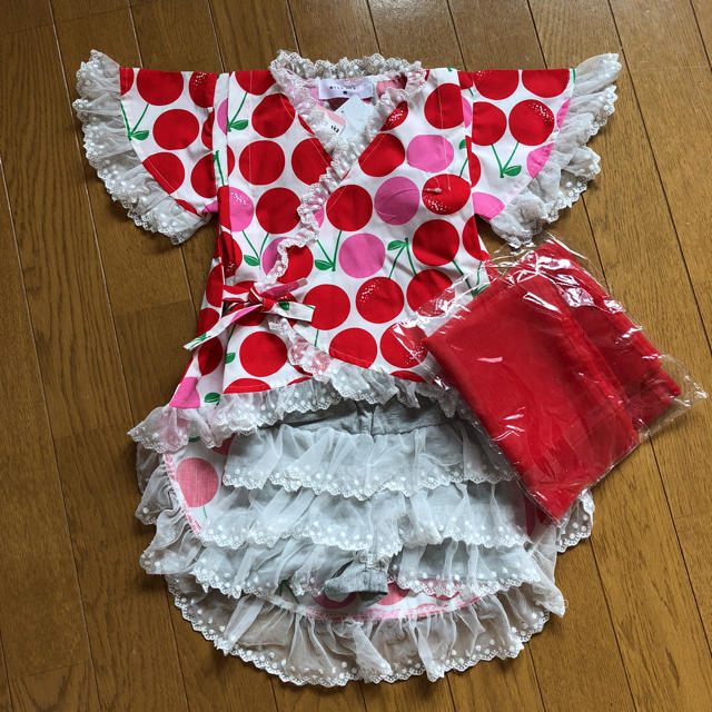 WILL MERY(ウィルメリー)の浴衣ドレス 浴衣 甚平 女の子 新品 キッズ/ベビー/マタニティのベビー服(~85cm)(甚平/浴衣)の商品写真