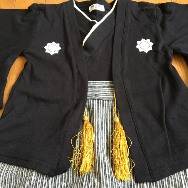 袴型ロンパース 90  キッズ/ベビー/マタニティのキッズ服男の子用(90cm~)(和服/着物)の商品写真