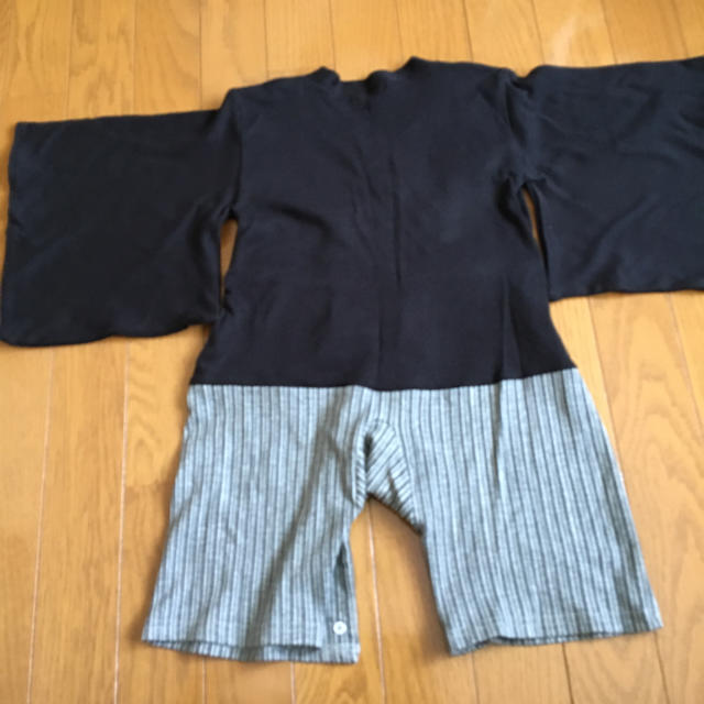 袴型ロンパース 90  キッズ/ベビー/マタニティのキッズ服男の子用(90cm~)(和服/着物)の商品写真