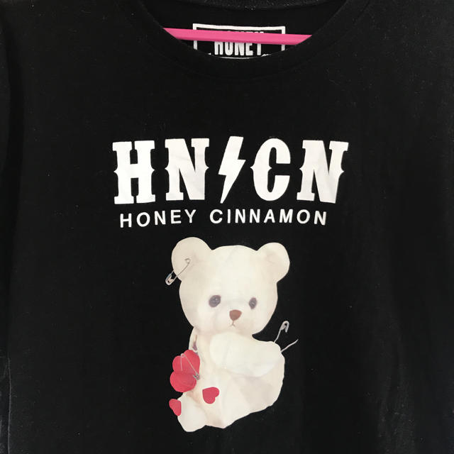 ハニーシナモン くま ブラック BIG Tシャツ HONEY CINNAMON 1