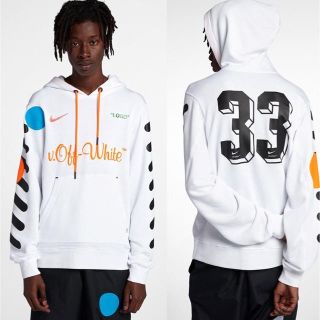 オフホワイト(OFF-WHITE)のXSサイズ 新品正規品 NIKE x off white パーカー 白(パーカー)