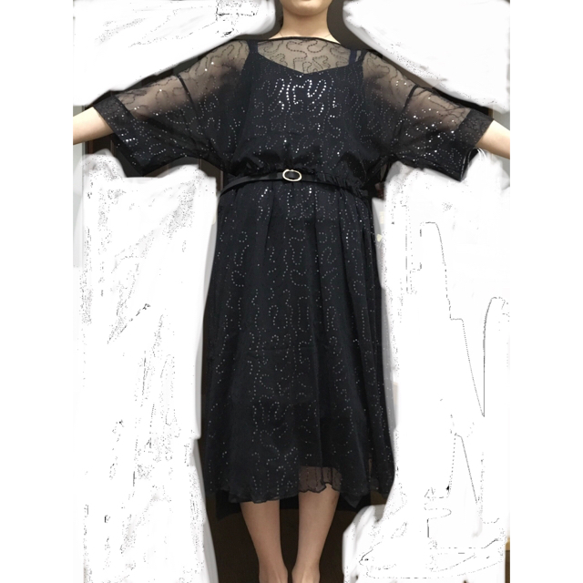ZARA(ザラ)のZARA スパンコールドレス レディースのフォーマル/ドレス(ロングドレス)の商品写真