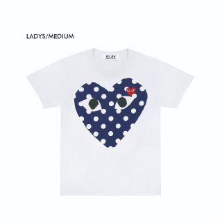 コムデギャルソン(COMME des GARCONS)のプレイコムデギャルソン　ドットハートTシャツ　WHT/M 新品　送料込(Tシャツ(半袖/袖なし))