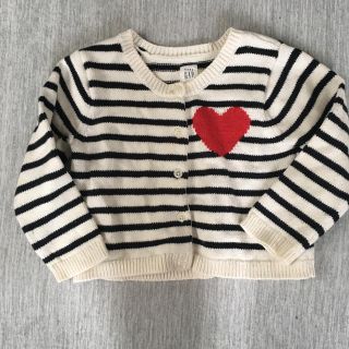 ベビーギャップ(babyGAP)のbabygap  ギャップ 90 カーディガン ボーダー ハート(カーディガン)