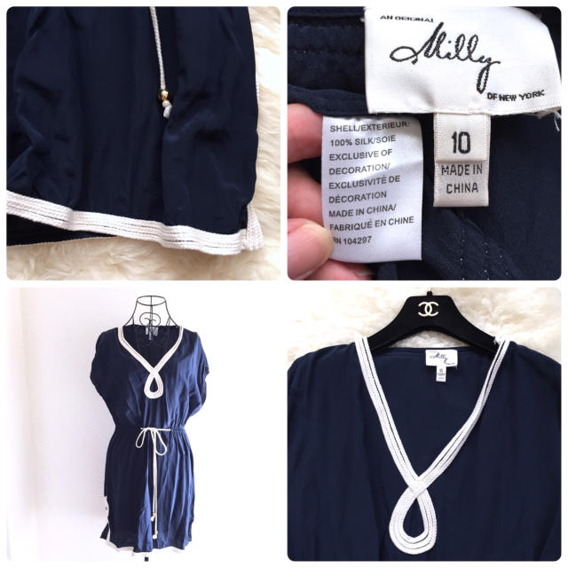 Milly(ミリー)の【美品】MILLY♡ミリー サイズ10 シルク100% ワンピース｡♪:*° レディースのワンピース(ひざ丈ワンピース)の商品写真